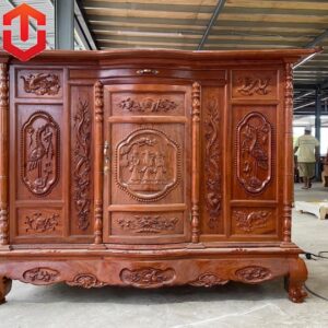TỦ THỜ TAM ĐA HƯƠNG ĐÁ 1M75
