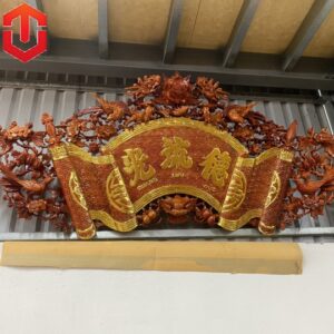 HOÀNH PHI CÂU ĐỐI HƯƠNG ĐỎ DÁT VÀNG