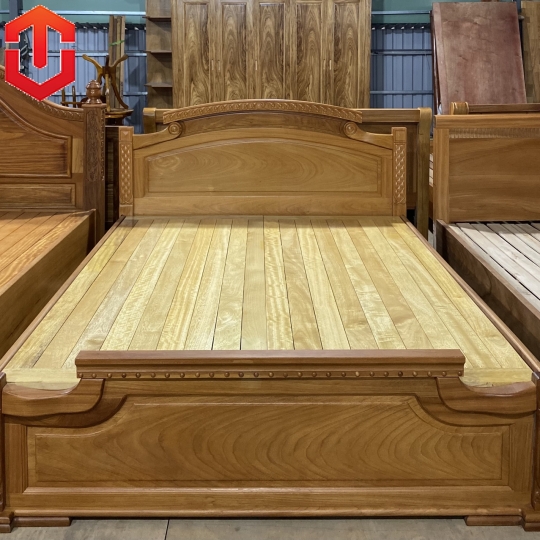 GIƯỜNG VẠT VÁT GÕ ĐỎ 1M6