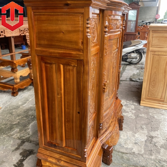 TỦ THỜ TRÀM 6 CHÂN 1M47 - Ảnh 2
