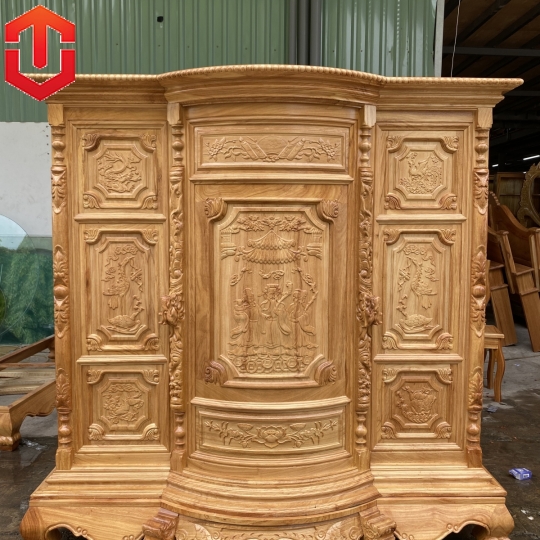 TỦ THỜ BỤNG PHỆ GÕ ĐỎ 1M6 - Ảnh 5