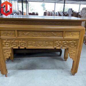 BÀN CÚNG SEN GÕ ĐỎ 1M75