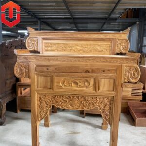 BÀN CÚNG 2 TẦNG GỖ GÕ ĐỎ
