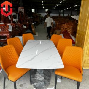 BÀN ĂN MẶT ĐÁ 6 GHẾ