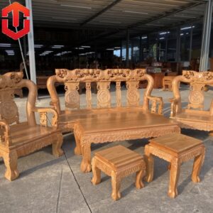 SALON ĐÀO TAY THƯỜNG C12 GÕ ĐỎ 6 MÓN