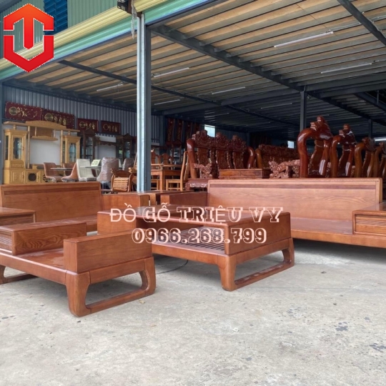 SOFA 2 VĂNG CHÂN CHOÃI SỒI MÀU ÓC CHÓ - VẾ TRÁI - Ảnh 7