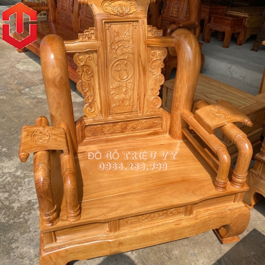 SALON TẦN THUỶ HOÀNG GÕ ĐỎ CAO CẤP CỘT 12 6 MÓN - Ảnh 4