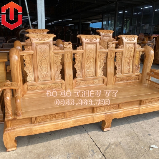 SALON TẦN THUỶ HOÀNG GÕ ĐỎ CAO CẤP CỘT 12 6 MÓN - Ảnh 3