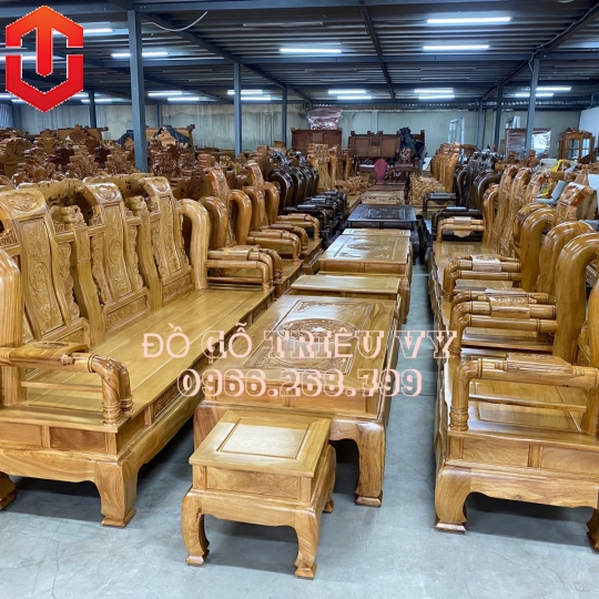 SALON TẦN THUỶ HOÀNG GÕ ĐỎ CAO CẤP CỘT 12 6 MÓN - Ảnh 2