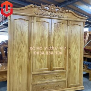 TỦ ÁO NỮ HOÀNG GÕ ĐỎ CAO CẤP 2M