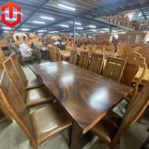 BÀN ĂN 8 GHẾ GỖ ME TÂY