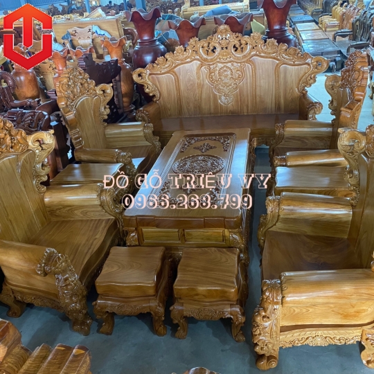 SALON HOÀNG GIA NGUYÊN KHỐI 10F GÕ ĐỎ 10 MÓN - Ảnh 3