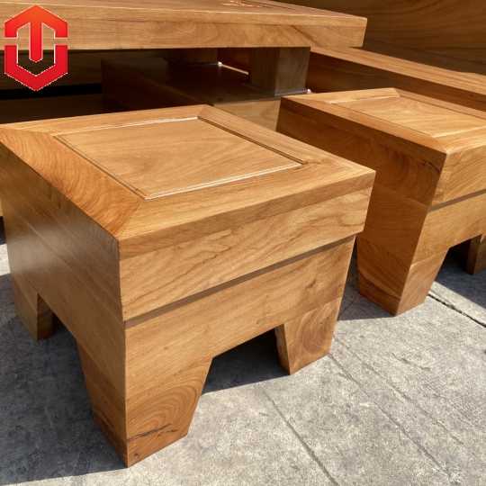 SOFA GÓC HỘP GÕ ĐỎ - SOFA GỖ CAO CẤP - Ảnh 3