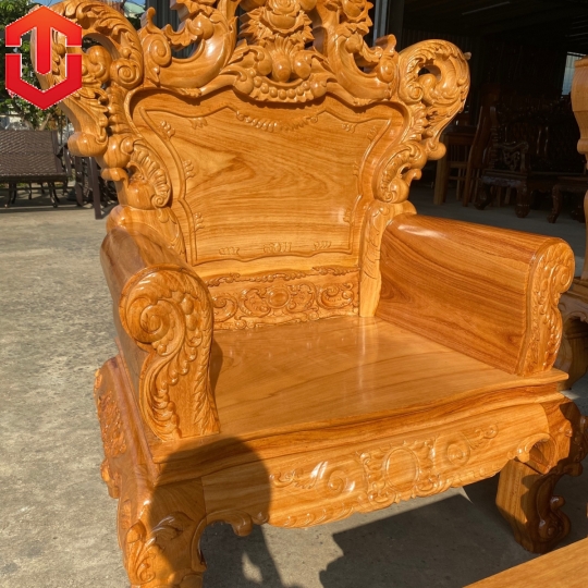 SALON HOÀNG GIA GÕ ĐỎ 6 MÓN - CAO CẤP - Ảnh 5