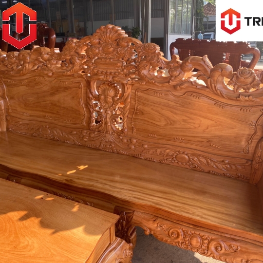 SALON HOÀNG GIA GÕ ĐỎ 6 MÓN - CAO CẤP - Ảnh 4
