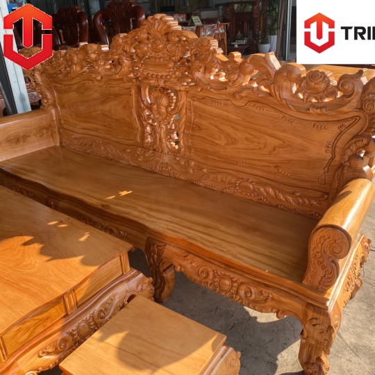 SALON HOÀNG GIA GÕ ĐỎ 6 MÓN - CAO CẤP - Ảnh 3