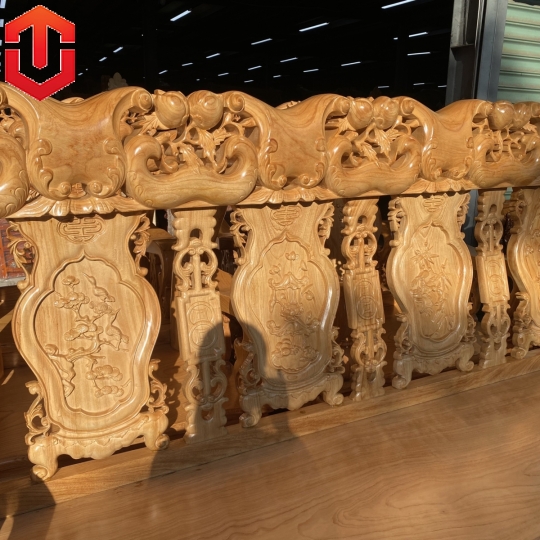 SALON ĐÀO GÕ ĐỎ CỘT 14 6 MÓN - CAO CẤP - Ảnh 7