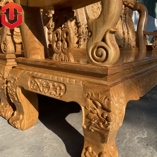 SALON ĐÀO GÕ ĐỎ CỘT 14 6 MÓN - CAO CẤP - Ảnh 5