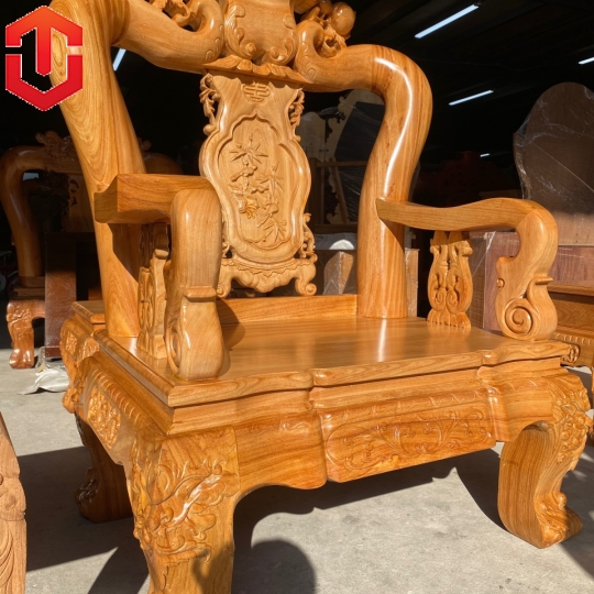 SALON ĐÀO GÕ ĐỎ CỘT 14 6 MÓN - CAO CẤP - Ảnh 2