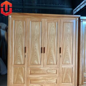 TỦ ÁO GÕ ĐỎ 4 CÁNH 2M