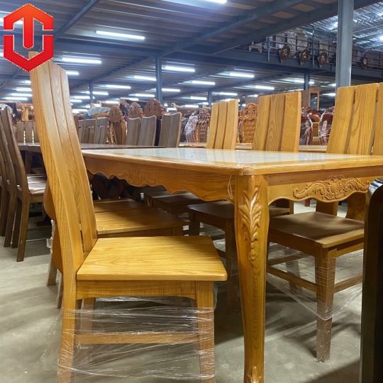 BÀN ĂN SỒI MẶT ĐÁ CHÂN LUY 6 GHẾ - Ảnh 4