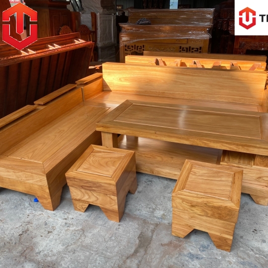 SOFA GÓC HỘP GÕ ĐỎ - Ảnh 2