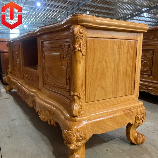 KỆ LUY HOÀNG GIA GÕ ĐỎ 2M - Ảnh 6