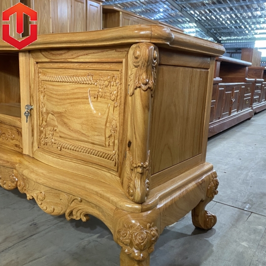 KỆ LUY HOÀNG GIA GÕ ĐỎ 2M - Ảnh 3