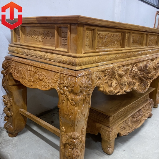 SẬP THỜ RỒNG GÕ ĐỎ CHÂN 18 - Ảnh 5
