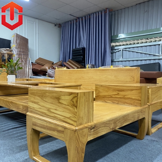 SOFA 2 VĂNG CHÂN CHOÃI GÕ ĐỎ - Ảnh 11