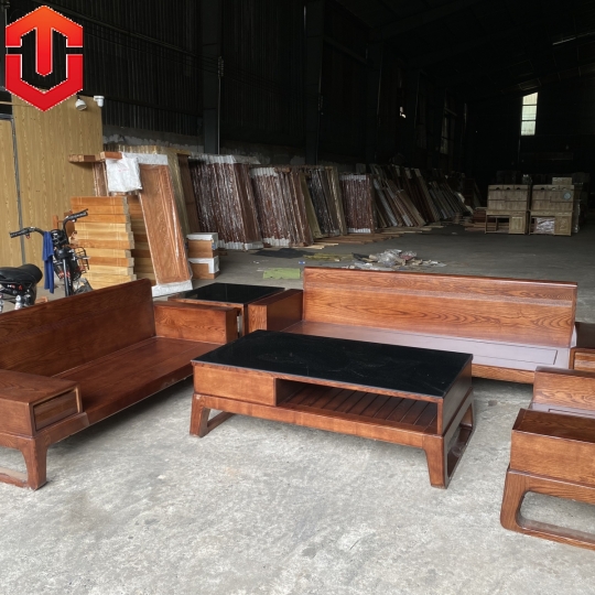 SOFA 2 VĂNG CHÂN CHOÃI SỒI MÀU ÓC CHÓ - VẾ TRÁI - Ảnh 5