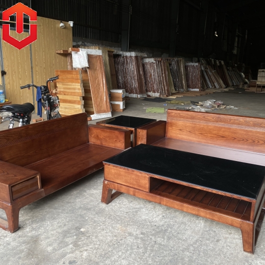 SOFA 2 VĂNG CHÂN CHOÃI SỒI MÀU ÓC CHÓ - VẾ TRÁI - Ảnh 8
