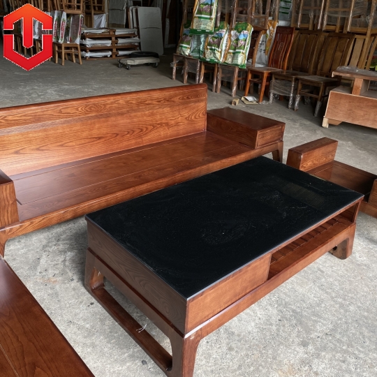 SOFA 2 VĂNG CHÂN CHOÃI SỒI MÀU ÓC CHÓ - VẾ TRÁI - Ảnh 2