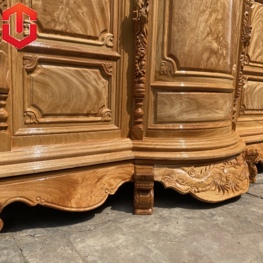 TỦ THỜ BỤNG PHỆ TRƠN GÕ ĐỎ 1M97 - TỦ THỜ GÕ ĐỎ CAO CẤP - Ảnh 14