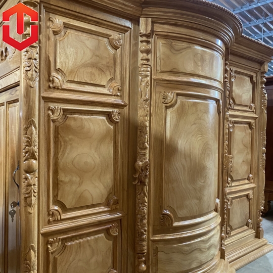 TỦ THỜ BỤNG PHỆ MẶT TRƠN GÕ ĐỎ 1M8 - Ảnh 4