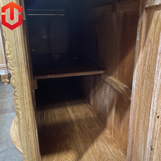 TỦ THỜ BỤNG PHỆ MẶT TRƠN GÕ ĐỎ 1M8 - Ảnh 2