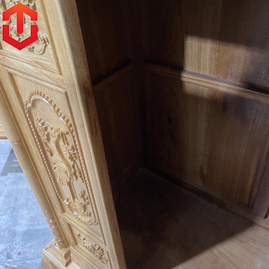 TỦ THỜ CHẠM TAM ĐA GÕ ĐỎ 1M27 - Ảnh 9
