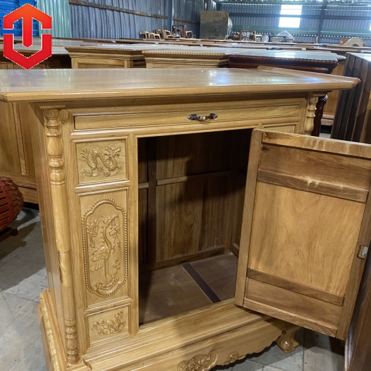 TỦ THỜ GÕ ĐỎ TAM ĐA 1M27 - Ảnh 2