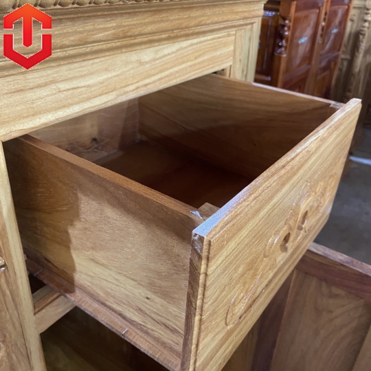 TỦ THỜ BỤNG PHỆ GÕ ĐỎ 1M6 - Ảnh 8
