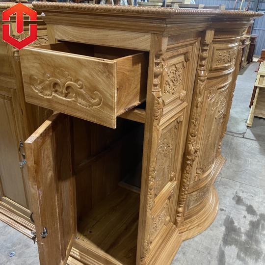 TỦ THỜ BỤNG PHỆ GÕ ĐỎ 1M6 - Ảnh 2