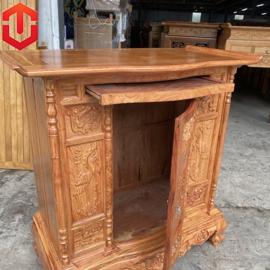 TỦ THỜ HƯƠNG ĐÁ CHẠM TAM ĐA 1M27 - Ảnh 10