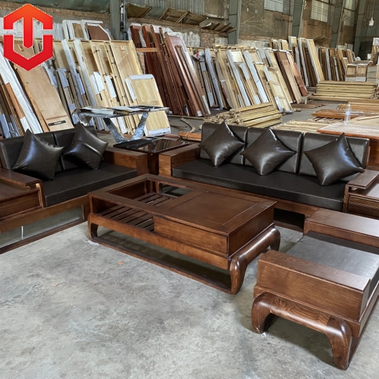 SOFA 2 VĂNG ĐÙI GÀ SỒI LAU MÀU ÓC CHÓ - VẾ TRÁI - Ảnh 8