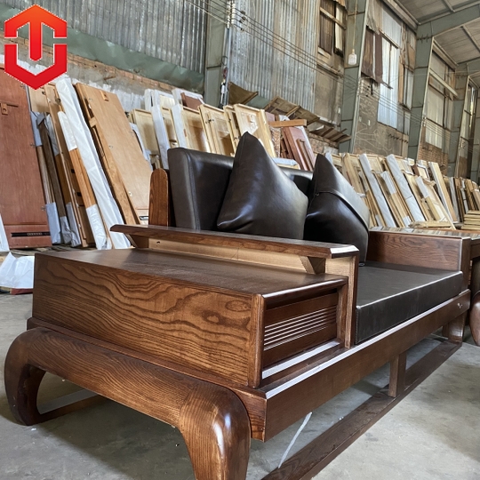SOFA 2 VĂNG ĐÙI GÀ SỒI LAU MÀU ÓC CHÓ - VẾ TRÁI - Ảnh 15