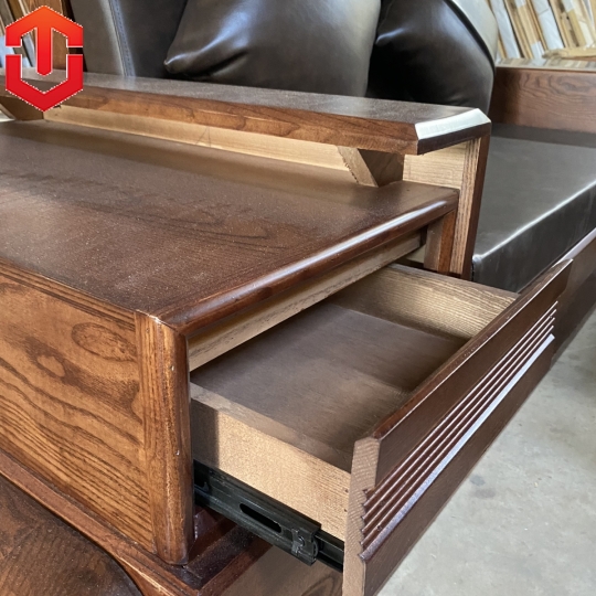 SOFA 2 VĂNG ĐÙI GÀ SỒI LAU MÀU ÓC CHÓ - VẾ TRÁI - Ảnh 12