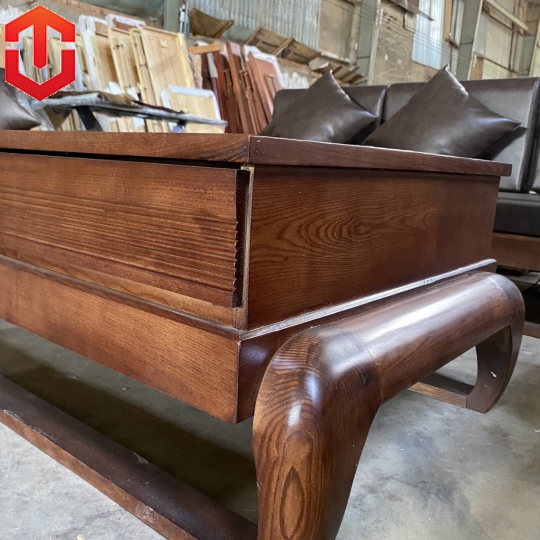 SOFA 2 VĂNG ĐÙI GÀ SỒI LAU MÀU ÓC CHÓ - VẾ TRÁI - Ảnh 14