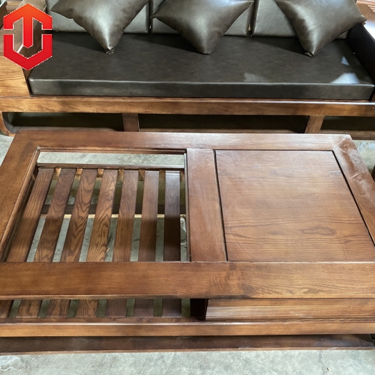 SOFA 2 VĂNG ĐÙI GÀ SỒI LAU MÀU ÓC CHÓ - VẾ TRÁI - Ảnh 3