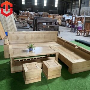 SOFA GÓC NHỎ TO SỒI 2M3 x 2M MÀU TỰ NHIÊN