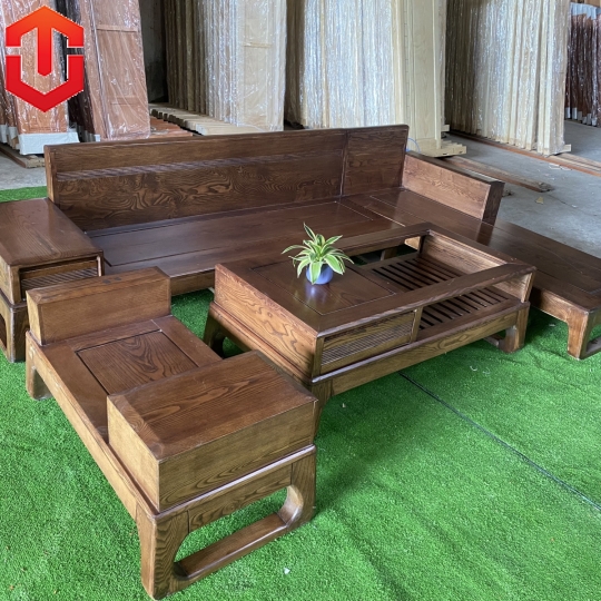 SOFA GÓC CHÂN CHOÃI SỒI LAU MÀU ÓC CHÓ - VẾ PHẢI - Ảnh 14