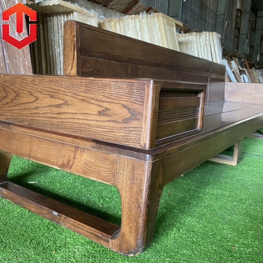 SOFA GÓC CHÂN CHOÃI SỒI LAU MÀU ÓC CHÓ - VẾ PHẢI - Ảnh 15