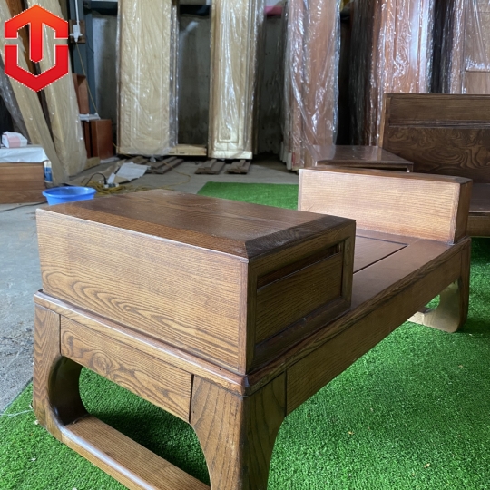 SOFA GÓC CHÂN CHOÃI SỒI LAU MÀU ÓC CHÓ - VẾ PHẢI - Ảnh 5